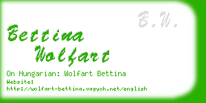 bettina wolfart business card